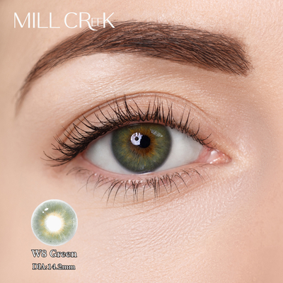 Lentes Diárias Verdes Para Olhos Secos Lentes de Contato Fashion Diâmetro 14.0mm 38% de Hidratação