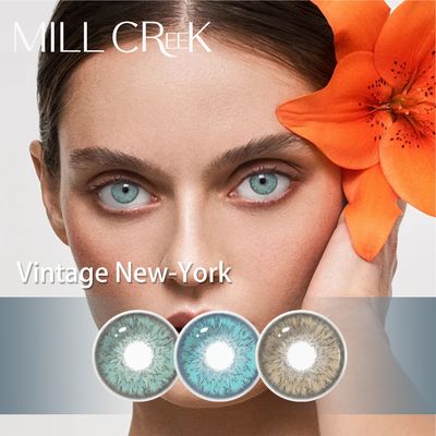 Buen precio Lentes de contacto cosméticas marrón verde azul, curva base de 8,5 mm, diámetro de 14,2 mm en línea