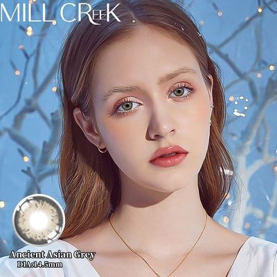 İyi bir fiyat. Antik Asya Gri Kontakt Lensler Günlük Kullan-At Lensler 14.5mm Çap çevrimiçi