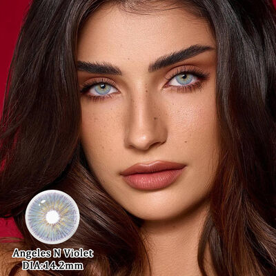 Bon prix Angeles N Violet2 Lentilles de contact de couleur annuelle 14,2 mm Yeux violet naturels en ligne
