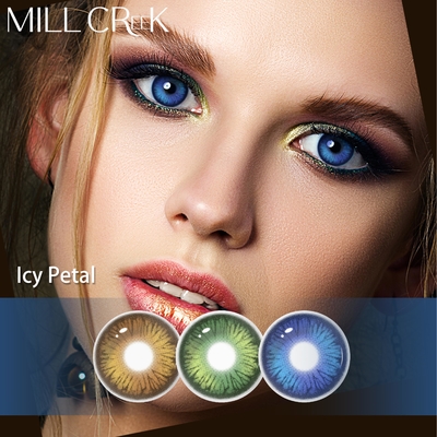 Giá tốt. Kính áp tròng hóa trang có màu 40% hàm lượng nước Millcreek Lenses với vẻ ngoài rực rỡ trực tuyến
