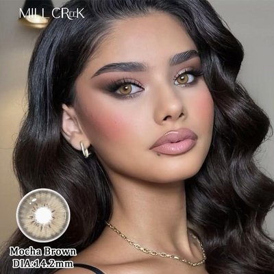 Harga yang bagus Lensa kontak berwarna astigmatis coklat torik Bahan HEMA 14,2mm Diameter Untuk Miopia on line