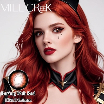 Guter Preis 14.5mm Durchmesser Halloween Cosplay Kontaktlinsen 10Dk/T Sauerstoffdurchlässigkeit Grün Rot Online