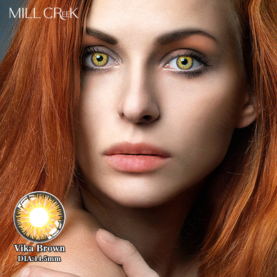 Bon prix Lentilles Vika brunes pour les yeux secs 48% de teneur en eau en ligne