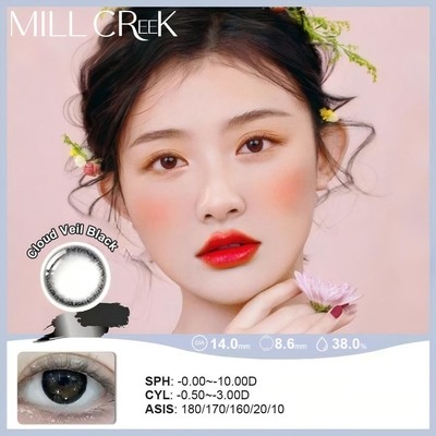 Giá tốt. Đen màu Toric tiếp xúc kê toa đường kính 14,0mm Hydrogel với bảo vệ UV trực tuyến