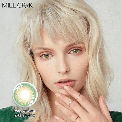 Good price 14.2mm Diameter Green Contact Lens Daily Disposable Contact Lenses With UV Protection online
