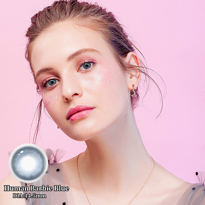 Giá tốt. 40% Hàm lượng nước Blue Fashion Contact Lenses HEMA Vật liệu 14,5mm Chiều kính Hàng tháng trực tuyến