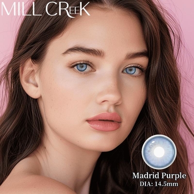 Good price 8.6mm Base Curve Blue Cosmetic Contacts Fashionable Skin Friendly Millcreek Lenses online