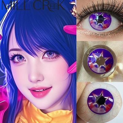 Guter Preis Jahreslinsen Lila Kontaktlinsen Cosplay Farbige Augen Kontaktlinsen Cosplay 8,5 mm Basiskurve Online