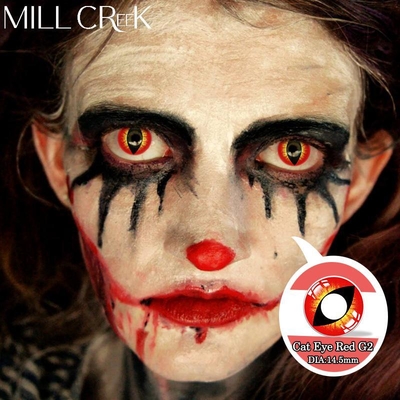 Good price HEMA Cat Eye Contact Lenses 10DK/T Oxygen Permeability Comfortable Cat Eye Colored Contacts online