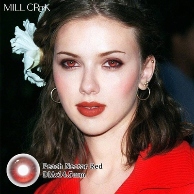 Giá tốt. Kính áp tròng hàng ngày đường kính 14.5mm Peach Nectar Millcreek Lenses với chất liệu HEMA trực tuyến