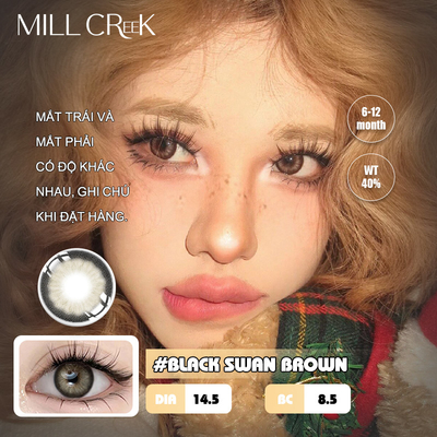 Giá tốt. Kính tiếp xúc mỹ phẩm tự nhiên Millcreek Kính đường kính 14,5mm Màu xám nâu trực tuyến