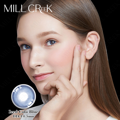 Guter Preis Iced Cola Blau 14,5 mm weiche Kontaktlinsen 38% Wasser Millcreek Linsen Online