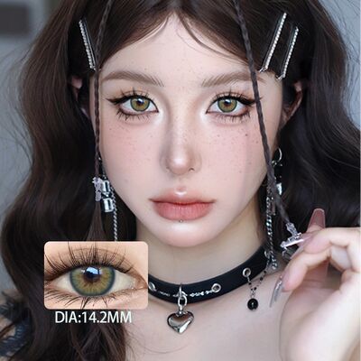 良い値段 MILLCREEK 天然緑色コンタクトレンズ 14.2mm 底曲線 8.5 の直径 オンライン