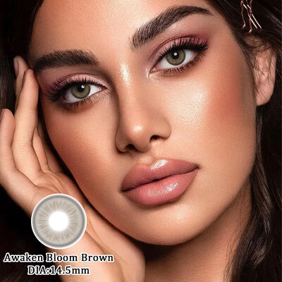 Guter Preis Awaken Bloom Braunfarbene Kontaktlinsen mit 14,5 mm Durchmesser und 40% Wassergehalt - CE & ISO zertifizierte Jahreslinsen Online