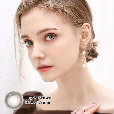 Good price Tigris Brown Yearly Colored Contact Lenses with 14.2mm Diameter and 40% Water Content CE ISO Certified online