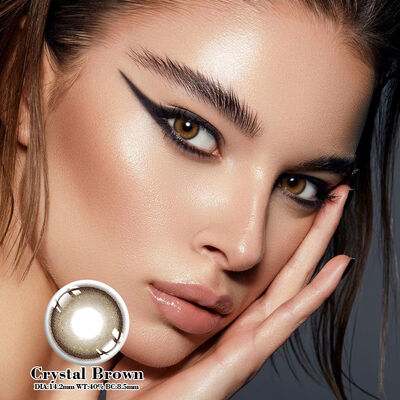 Buen precio Lentes de contacto de prescripción de color marrón de 4 tonos de cristal MillCReeK con 40% de contenido de agua, curva de base 8.5, y certificados CE e ISO para el uso anual en línea