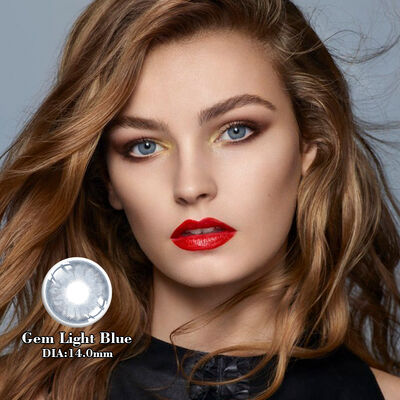 Bom preço Lentes de Contato Descartáveis Diárias MillCReeK Gem Azul Claro com 40% de Teor de Água e Curva Base 8.5 para Beleza Natural on-line