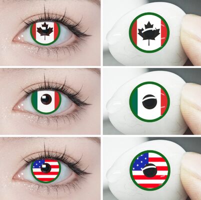 Buen precio MillCReeK Cosplay de la Copa del Mundo Colorido de contacto con 40% de contenido de agua, Curva de base 8.5, y certificados CE e ISO para uso anual en línea