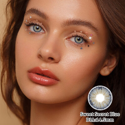 Buon prezzo Lenti a contatto colorate all'ingrosso Sweet Secret Blue, diametro 14,5 mm, stile naturale, annuali in linea