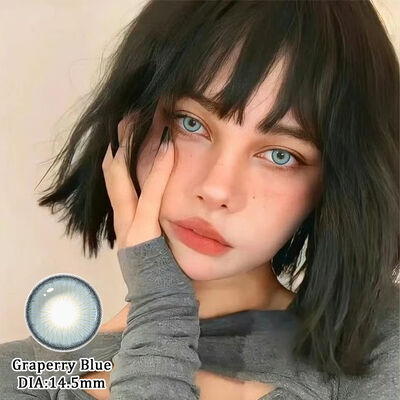 Καλή τιμή Graperry Blue 14,5mm ετήσιοι φακοί επαφής μιας χρήσης για ανοιχτόχρωμα μάτια, μπλε, πάχους 0,08mm σε απευθείας σύνδεση
