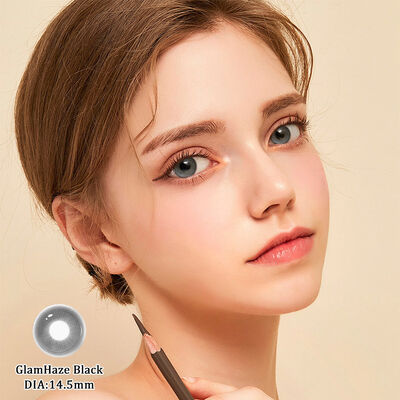 Good price GlamHaze Black 14.5mm Colored Contact Lenses for Natural Eye Enhancement and Daily Disposable Wear online