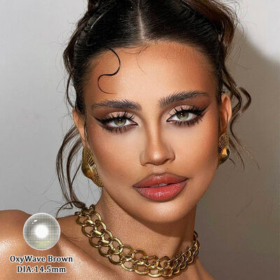 Хорошая цена LumiShard Brown 14,5 мм годовые одноразовые контактные линзы толщиной 0,08 мм для естественного улучшения глаз онлайн