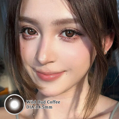Bon prix Wild Oud Coffee Lentilles de contact toriques jetables annuelles de 14,5 mm avec correction de l'astigmatisme et ton brun naturel en ligne