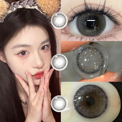 Bon prix Lentilles de contact Frozen Pear Crisp Grey de 14,0 mm de diamètre avec une épaisseur de 0,08 mm et une teneur en eau de 40 % pour un style naturel en ligne