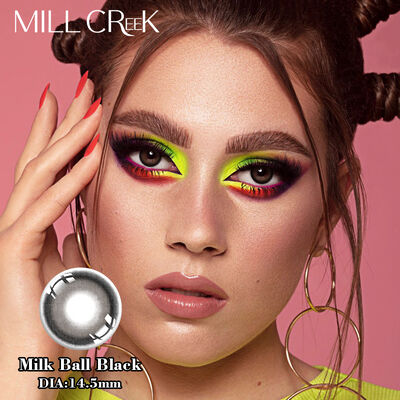 Good price Milk Ball Black 14.5mm Yearly Disposable Contact Lenses for Natural Eye Enhancement online