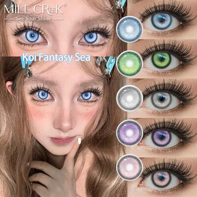 Bon prix Série MillCReeK Koi Lentilles de contact colorées de 14,5 mm de diamètre avec 40% de teneur en eau pour le cosplay et Halloween en ligne