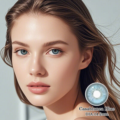 Good price Casablanca Blue 14.2mm K-Beauty Inspired Yearly Disposable Colored Contact Lenses online