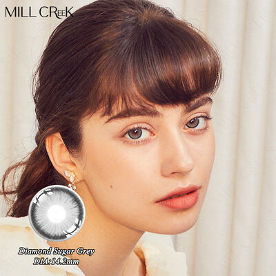 Good price Millcreek Diamond Sugar Grey 14.2mm Daily Disposable Contact Lenses with Sugar Shimmer Aesthetic and Medical-Grade Safety online