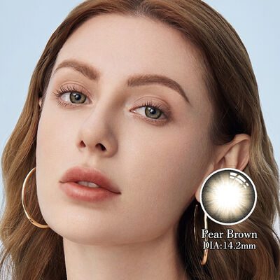 良い値段 MILLCREEK ペア ブラウン 14.5mm 日用 彩色 コンタクトレンズ UV 保護 含水量 40% オンライン