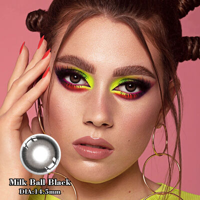Good price Millcreek Milk Ball Black 14.5mm Diameter Daily Disposable Colored Contact Lenses with UV Block and Big Eye Effect online