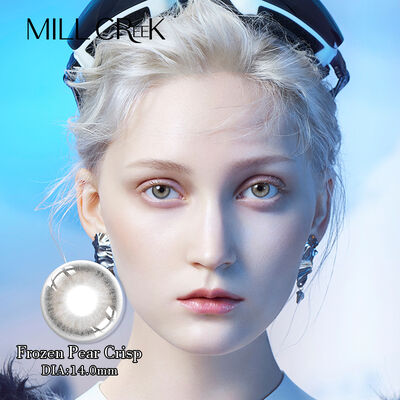良い値段 MILLCREEK 冷凍ピアス クリスプ 14.0mm 直径 40% 水分,8.5mm ベース曲線のある1回使用可能なカラーコンタクトレンズ オンライン