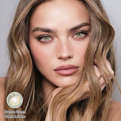 Good price MILLCREEK Breeze Green 14.2mm Yearly Design Natural Soft Lenses - CE & ISO Certified online