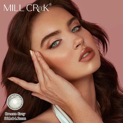 Good price CE & ISO Certified Breeze Grey 14.2mm Yearly Design Natural Soft Lenses by MILLCREEK online