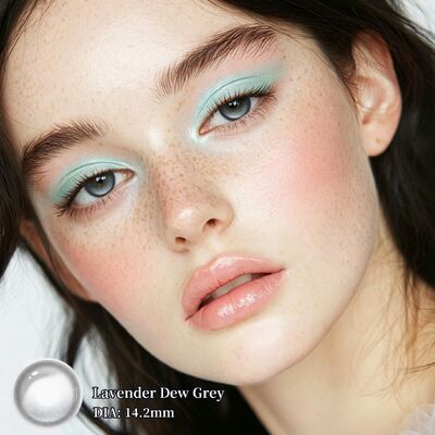 Good price 14.2mm Natural Lavender Dew Grey Yearly Soft Lenses by MILLCREEK - CE & ISO Certified online