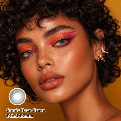 Good price MILLCREEK Comic Haze Green Yearly Colored Contact Lenses with 14.2mm Diameter and Tea-Mist Effect - CE ISO Certified online