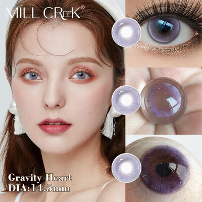Guter Preis MILLCREEK 14.5mm Gravity Heart Lila Farbe Kontaktlinsen Komfortabeles Tragen Online