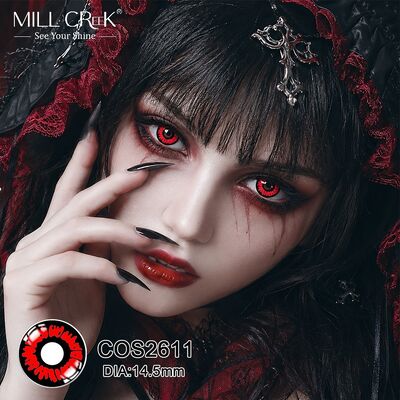 Good price MILLCREEC Cosplay Colored Contact Lenses COS2611 Red COS2612 Yellow COS2613 Green Vibrant Cosplay Lenses  Stay Comfortable All Day online