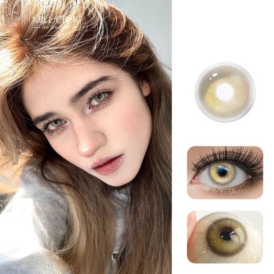 Good price MILLCREEK Prescription Natural Contact Lenses Tipsy Bloom Brown 14.5mm With Power 0.00 ~ -8.00 Sandwich Technology Safe For Eyes online